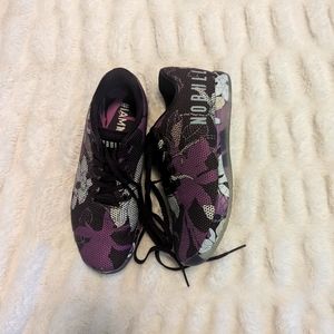 NoBull Women's 8.5 Purple/Magnolia Floral Outwork / Trainer Sneakers - Like New